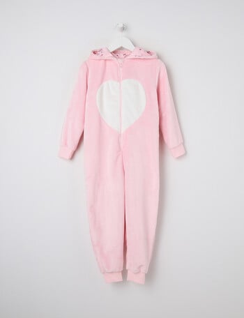 Sleep Mode Bunny Onesie, Sorbet Pink, 2-8 product photo