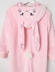 Sleep Mode Bunny Onesie, Sorbet Pink, 2-8 product photo View 02 S