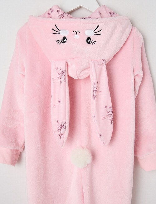 Sleep Mode Bunny Onesie, Sorbet Pink, 2-8 product photo View 02 L