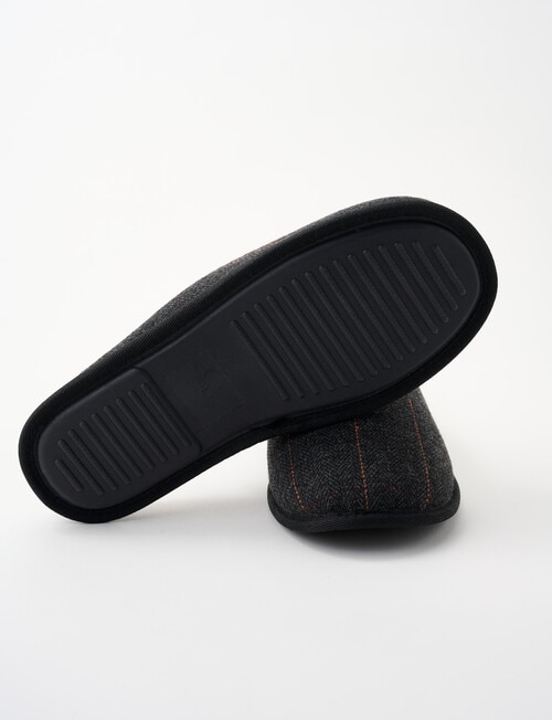 Chisel Open Scuff Herringbone Slipper, Brown & Black product photo View 03 L