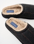 Chisel Open Scuff Herringbone Slipper, Brown & Black product photo View 02 S