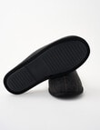 Chisel Open Scuff Herringbone Slipper, Brown & Black product photo View 03 S