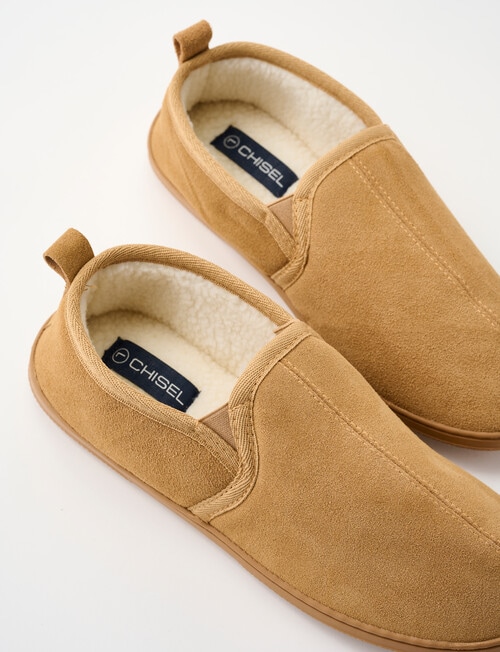 Chisel Moccasin Slipper, Tan product photo View 02 L