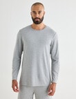 Mazzoni Viscose Rayon from Bamboo Long Sleeve Sleep Top, Grey Marle product photo