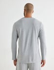 Mazzoni Viscose Rayon from Bamboo Long Sleeve Sleep Top, Grey Marle product photo View 02 S
