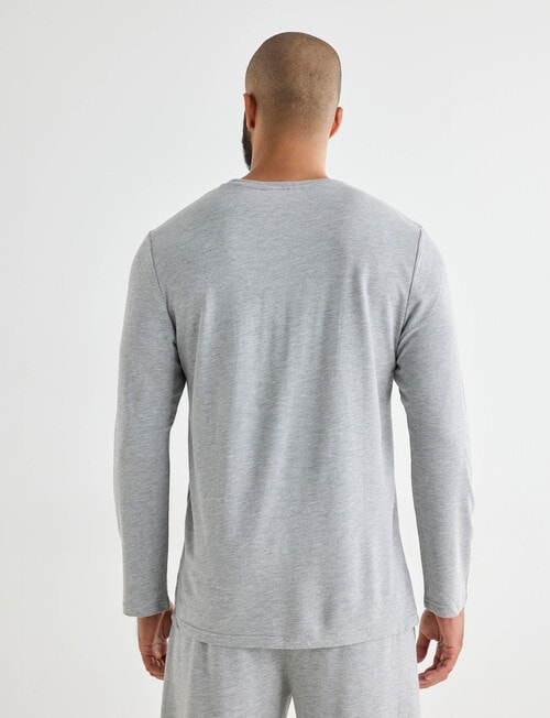 Mazzoni Viscose Rayon from Bamboo Long Sleeve Sleep Top, Grey Marle product photo View 02 L