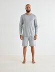 Mazzoni Viscose Rayon from Bamboo Long Sleeve Sleep Top, Grey Marle product photo View 05 S