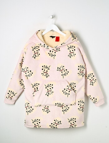 Sleep Squad Puppy Oversized Hoodie, Pink, 8-16 product photo