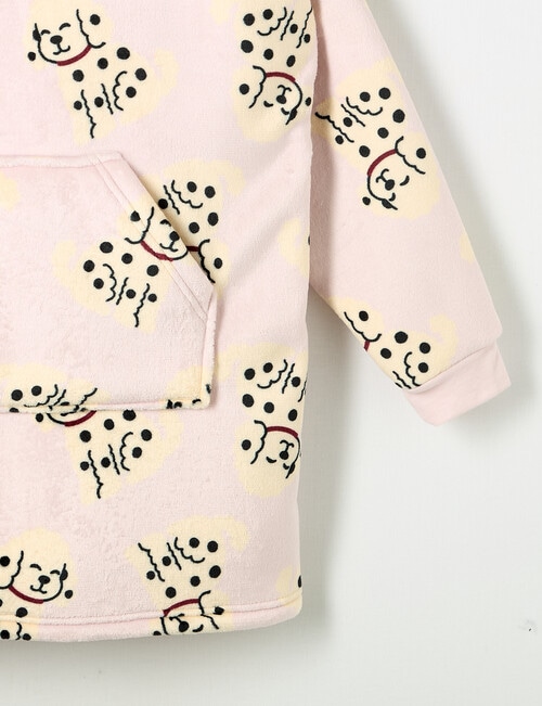 Sleep Squad Puppy Oversized Hoodie, Pink, 8-16 product photo View 04 L