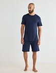 Mazzoni Viscose Rayon from Bamboo Sleep Short, Navy product photo View 03 S