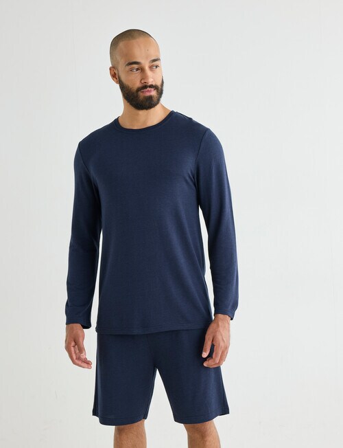 Mazzoni Viscose Rayon from Bamboo Sleep Short, Navy product photo View 05 L