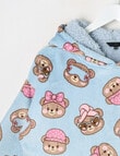 Sleep Squad Self Care Teddy Oversized Hoodie, Blue, 8-16 product photo View 04 S