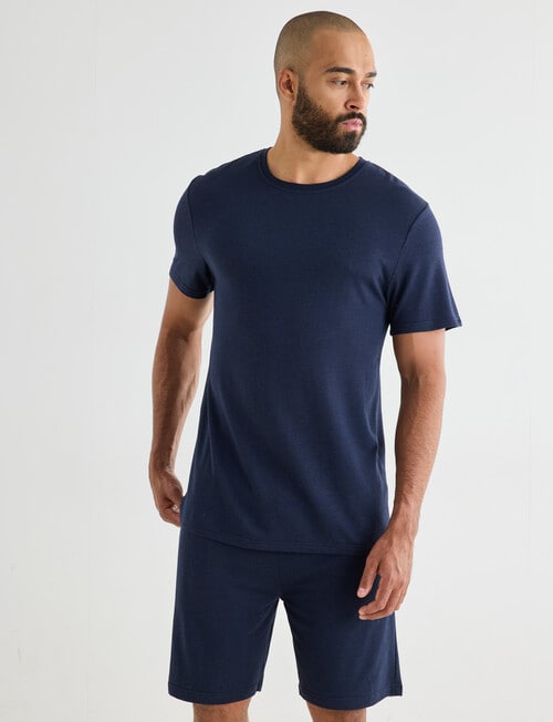 Mazzoni Viscose Rayon from Bamboo Short Sleeve Sleep Tee, Navy product photo