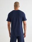 Mazzoni Viscose Rayon from Bamboo Short Sleeve Sleep Tee, Navy product photo View 02 S