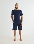 Mazzoni Viscose Rayon from Bamboo Short Sleeve Sleep Tee, Navy product photo View 03 S