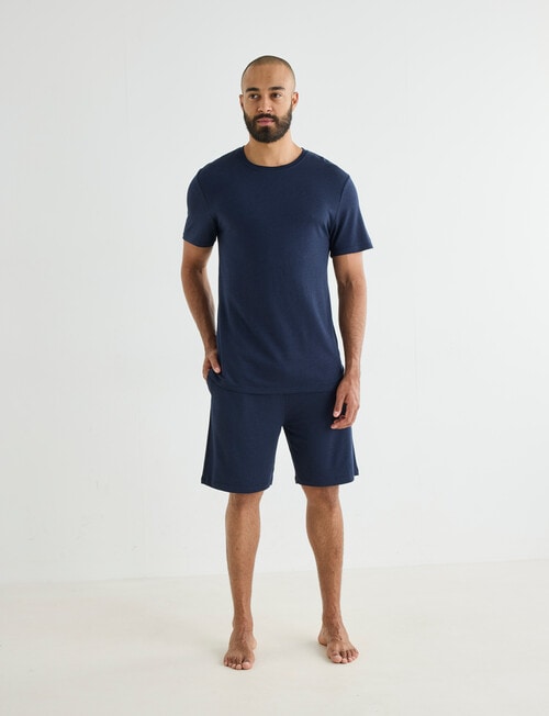 Mazzoni Viscose Rayon from Bamboo Short Sleeve Sleep Tee, Navy product photo View 03 L