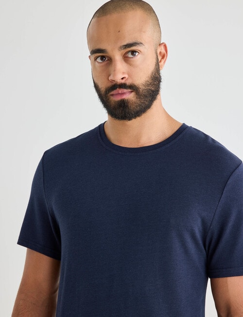 Mazzoni Viscose Rayon from Bamboo Short Sleeve Sleep Tee, Navy product photo View 04 L