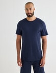 Mazzoni Viscose Rayon from Bamboo Short Sleeve Sleep Tee, Navy product photo View 05 S