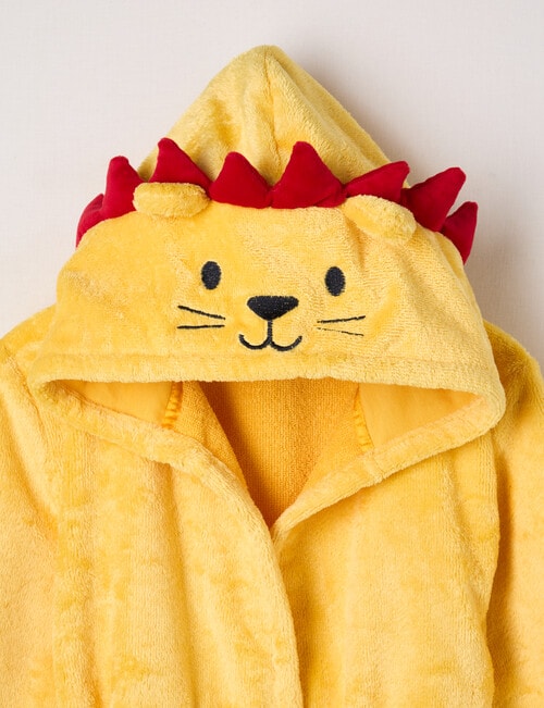 Sleep Mode Lion Robe, Yellow, 2-8 product photo View 03 L
