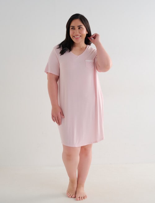 Studio Curve Sleep T-Shirt Nightie, Blush product photo View 03 L