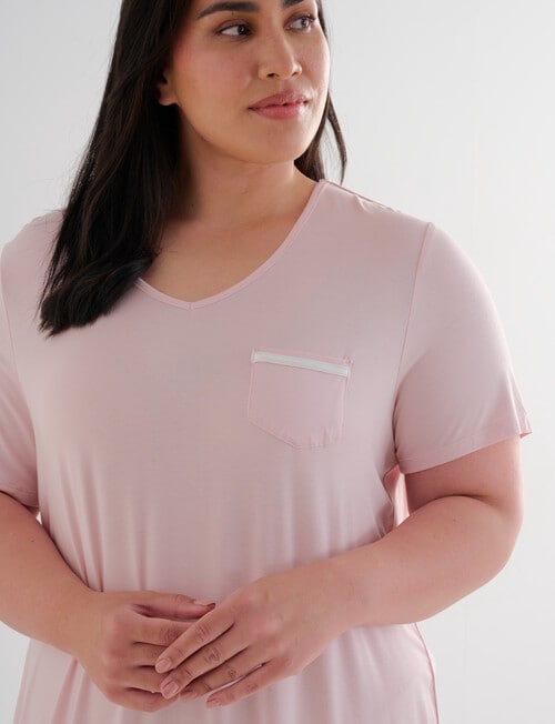 Studio Curve Sleep T-Shirt Nightie, Blush product photo View 04 L
