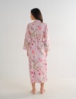 Whistle Sleep Satin Robe, Vintage Blush Print product photo View 02 S