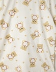 Sleep Squad Love Heart Bear Knit Long PJ Set, Vanilla, 8-16 product photo View 02 S