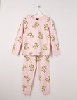 Sleep Squad Puppy Knit Long PJ Set, Pink Frost, 8-16 product photo