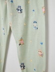 Sleep Squad Fitness Kitty Knit Long PJ Set, Soft Grass, 8-16 product photo View 03 S