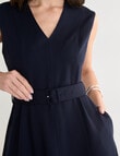 Oliver Black Sleeveless Ponte Dress, Midnight product photo View 04 S