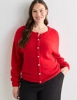 Whistle Drop Shoulder Cardigan, Cherry product photo View 12 S