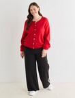 Whistle Drop Shoulder Cardigan, Cherry product photo View 13 S