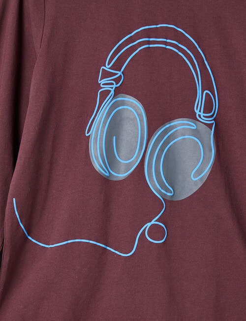 Sleep Squad Console Knit Long PJ Set, Grey, 8-16 product photo View 02 L