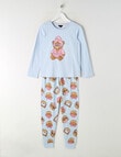 Sleep Squad Self Care Teddy Long PJ Set, Moonstone Blue, 8-16 product photo