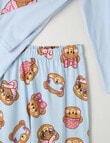 Sleep Squad Self Care Teddy Long PJ Set, Moonstone Blue, 8-16 product photo View 04 S