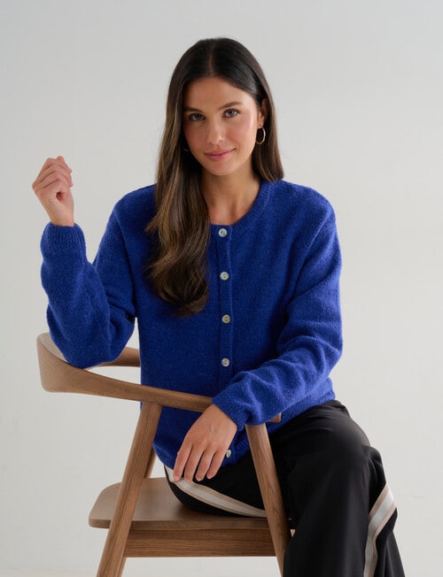 Whistle Drop Shoulder Cardigan, Nautical product photo