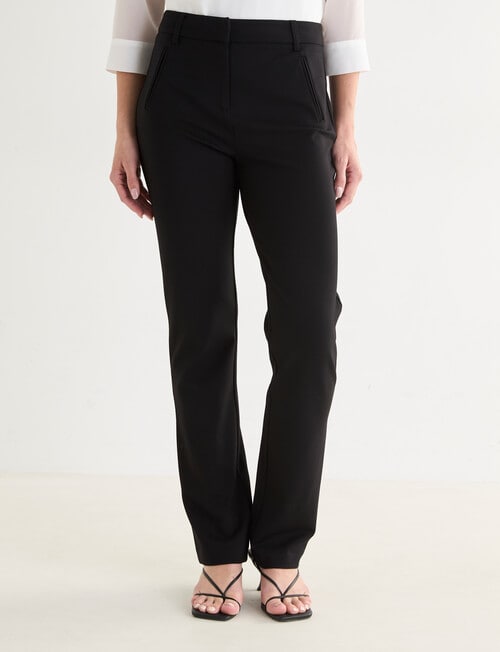 Oliver Black Tailored Straight Leg Ponte Pant, Black product photo