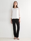 Oliver Black Tailored Straight Leg Ponte Pant, Black product photo View 05 S