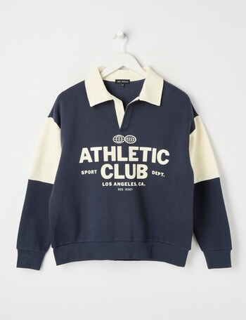 No Issue Sweat Polo Shirt, Navy product photo