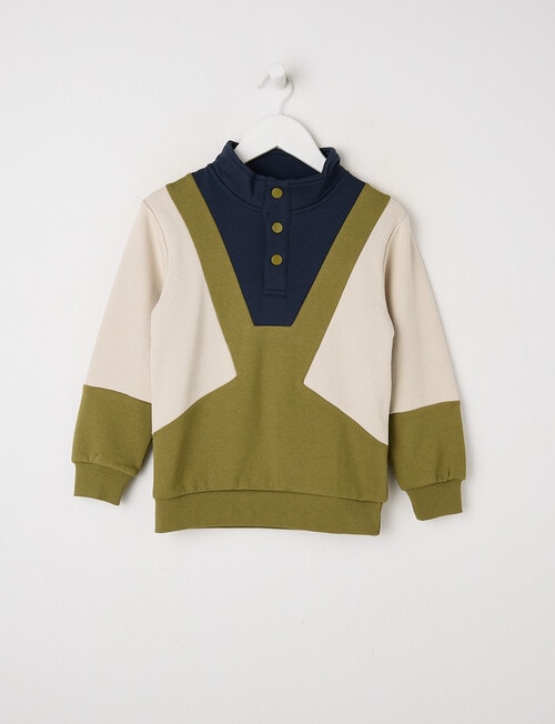 Mac & Ellie 1/4 Button CB, Pistachio product photo