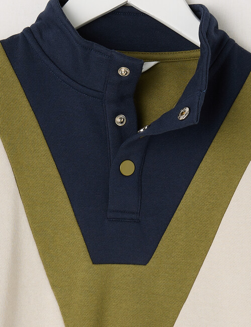Mac & Ellie 1/4 Button CB, Pistachio product photo View 03 L