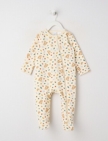 Teeny Weeny Sleep Fleece Woodlands Bear Sleepsuit product photo