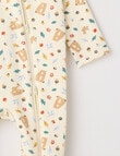 Teeny Weeny Sleep Fleece Woodlands Bear Sleepsuit product photo View 02 S