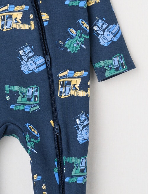 Teeny Weeny Sleep Fleece Diggers Sleepsuit product photo View 02 L
