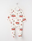 Teeny Weeny Sleep Fleece Fire Engine Sleepsuit product photo