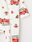 Teeny Weeny Sleep Fleece Fire Engine Sleepsuit product photo View 02 S