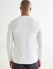 Gasoline Waffle Henley Long Sleeve Tee, Vintage White product photo View 02 S