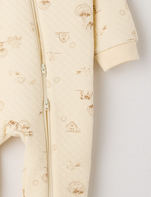 Teeny Weeny Sleep Padded Farm Printed Pramsuit product photo View 02 L