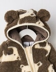 Teeny Weeny Sleep Sherpa Bear Hooded Pramsuit product photo View 03 S