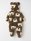 Teeny Weeny Sleep Sherpa Bear Hooded Pramsuit product photo View 04 S